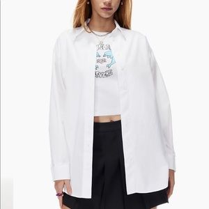 NWT Aritzia Sunday Best Future Shirt - White Oversized Button-down - SZ Small